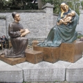 Heilige Lucas schildert de Maagd Maria